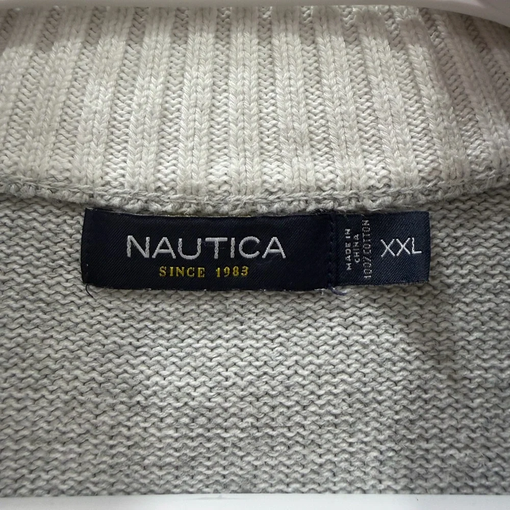 Nautica Men's Light Gray Crewneck Sweater - Picture 5 of 12